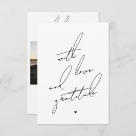 Med förhandsutskrivet meddelande om Kärlek och tac