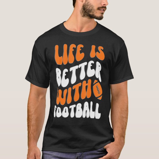 Med fotbollsspelets första dag t shirt (Framsida)