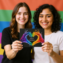 🌈 med foto-HBT-hjärta i Pride bröllop