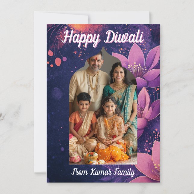 Med foto och anpassningsbar text glöd och lotus, k inbjudningar (Framsida)