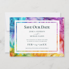 Med foto på baksidan av Etheral Bloom Spara Datumet