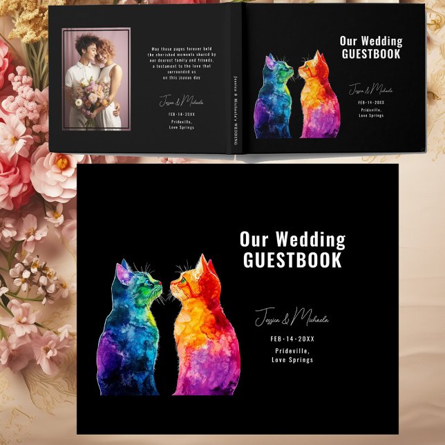 🌈 med foto som passar dig: En regnbåge Kärlek Gästböcker (🌈With photo Purrfectly Yours: A Rainbow Love Guest Book)