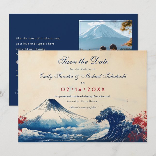 Med fotojaponesque Harmony med Fuji Spara Datumet (Fram/baksida)