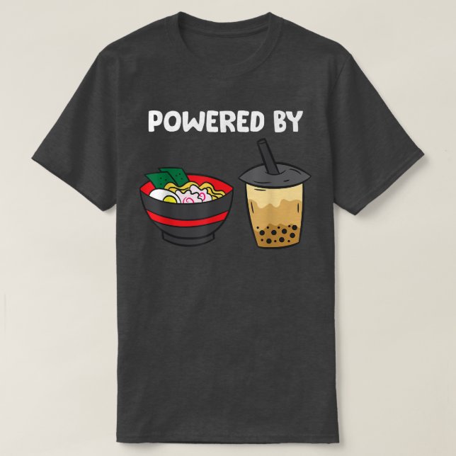 Med framdrivning av Ramen och Bubble Tea1561 T Shirt (Design framsida)