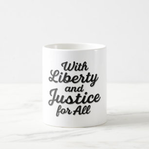 Med frihet och rättvisa för all protestfrihet kaffemugg