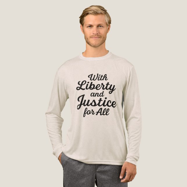 Med frihet och rättvisa för all protestfrihet t shirt (Hel framsida)
