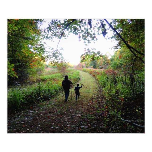 Med gångstift fototryck (Framsidan)