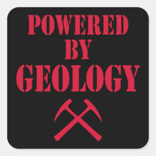 Med geologisk märkning fyrkantigt klistermärke