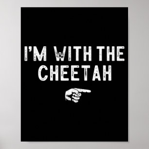 Med Geparden Matchande Lata Kostym Halloween Poster