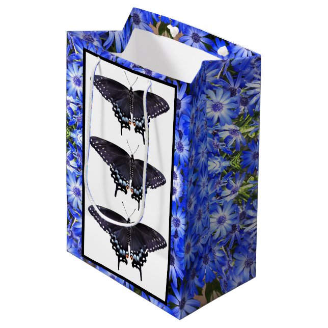 Med Gift Bag 3 Black Swallowtails (Framsidan Vinklad)