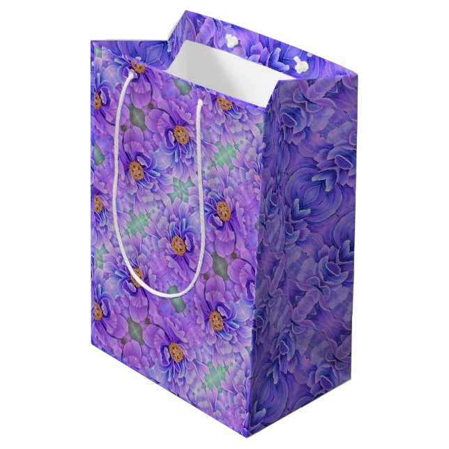 Med Gift Bag Lavender Peonies (Baksidan Vinklad)