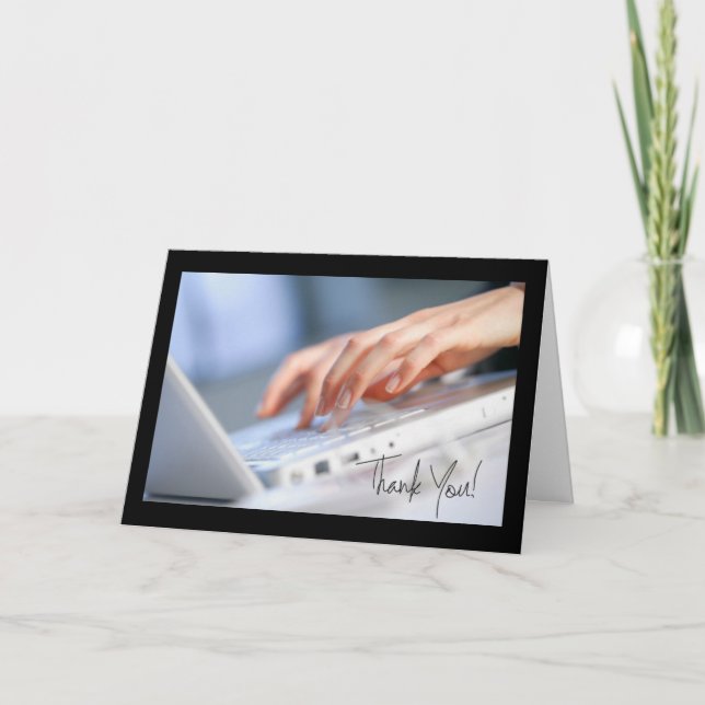 Med gillande för administrativa professioneller tack kort (Framsida)