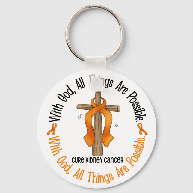 MED GOD KOR Kidney Cancer T-Shirts & Gifts Nyckelring (Framsida)