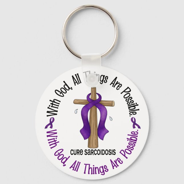MED GOD KOR Sarcoidosis T-Shirts & Gifts Nyckelring (Framsida)