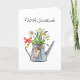 Med Gratitude Tack Flowers & Butterfly Card
