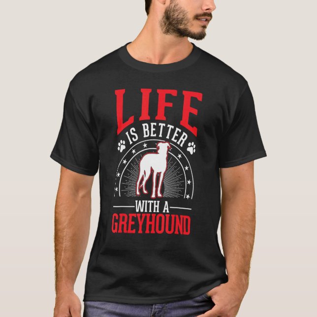 Med greyhound t shirt (Framsida)