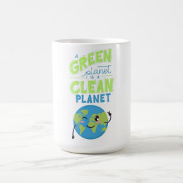 Med Grönt: Torka med natur" Kaffemugg