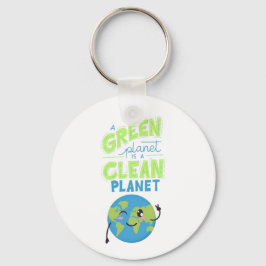 Med Grönt: Torka med natur" Nyckelring