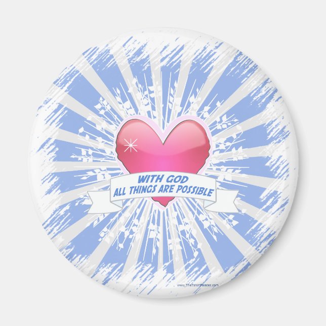 Med Gud all Sak är möjligt Magnet (Framsidan)