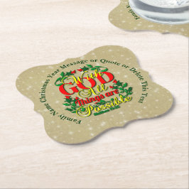 Med Gud all Sak, möjlig bibelcitat Underlägg Papper