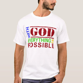 Med Gud alla är möjlig Christian T-Shirt