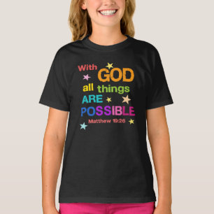 Med Gud är allt möjligt Bibelvers T Shirt