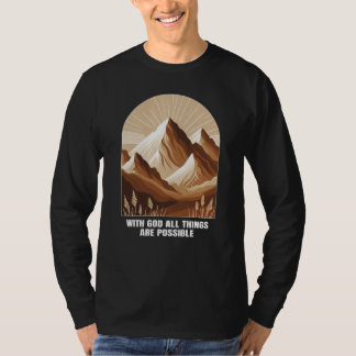 Med Gud är Allt Möjligt Kristna T Shirt