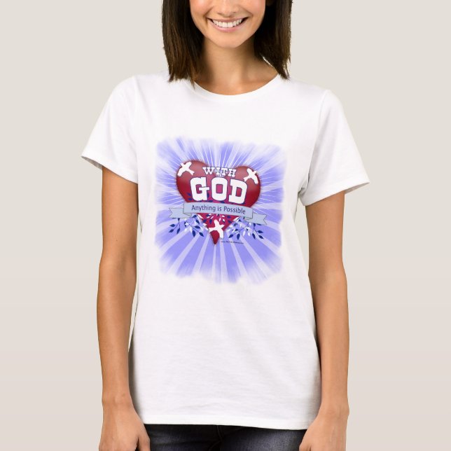 Med Gud är allt möjligt Tee Shirt (Framsida)