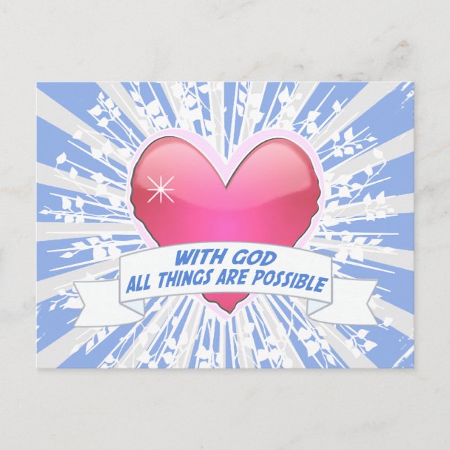 Med Gud är allt möjligt Vykort (Framsida)
