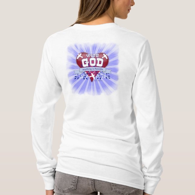 Med Gud är ingenting omöjligt T Shirt (Baksida)