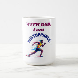 Med Gud är jag ostoppbar Kaffemugg