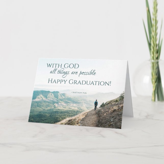 Med Gud är Sak möjligt Bible Studenten Kort (Framsida)