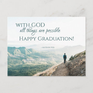 Med Gud är Sak möjligt Bible Studenten Vykort