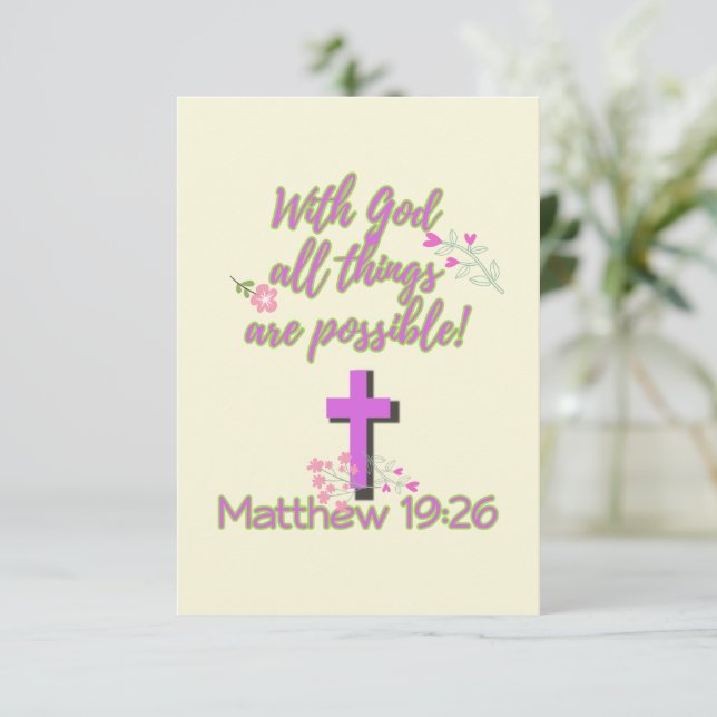 Med Gud är Sak möjligt Inbjudningar (Stående Fram)