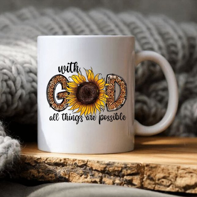 Med Gud är Sak möjligt Kaffemugg (Skapare uppladdad)