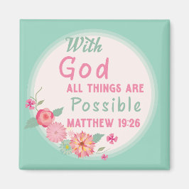 Med Gud är Sak möjligt (lätt slips) Magnet