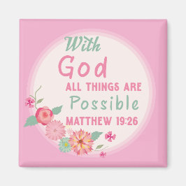 Med Gud är Sak möjligt Magnet