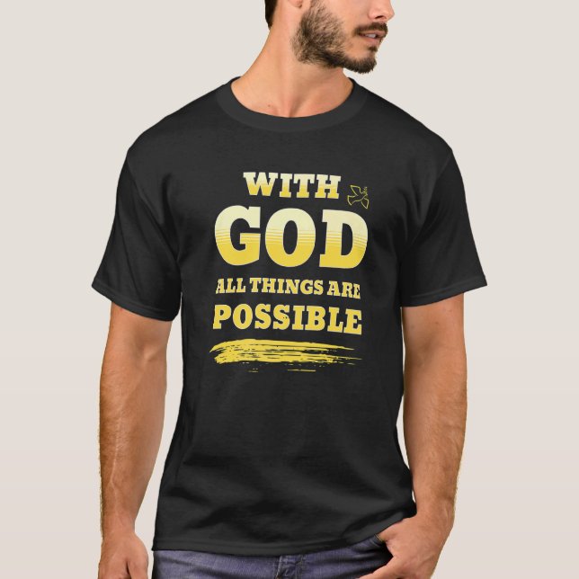Med Gud är Sak möjligt T Shirt (Framsida)