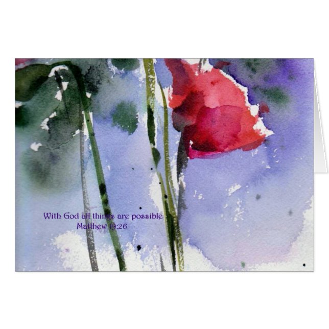 Med Gud kan alla sak vara möjliga OBS Kort (Framsidan Horizontal)