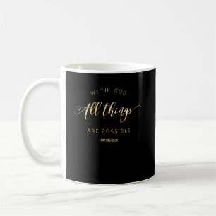 Med guden är alla saker den möjlighetMatthew 19:26 Kaffemugg