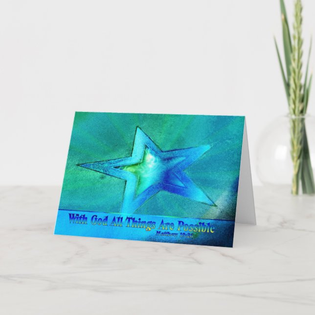 Med guden är alla saker möjligheten kort (Framsida)