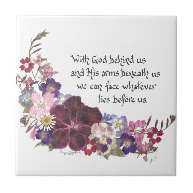 Med guden bak oss… kakelplatta (Framsidan)