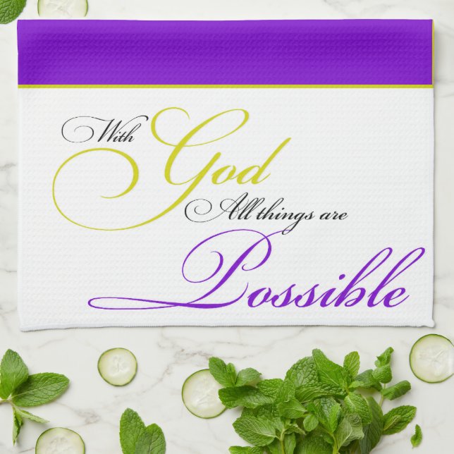 Med Guds Handduk Kökshandduk (Vikta)