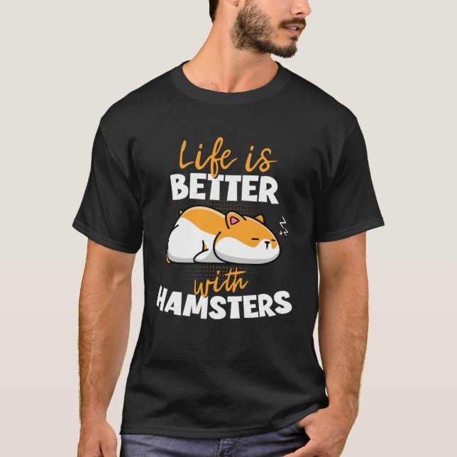 med Hamster Dwarf Syrian European Hamster T Shirt (Framsida)