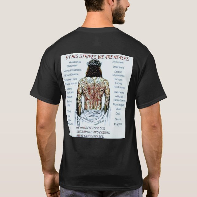 Med hans rand läker vi t shirt (Baksida)