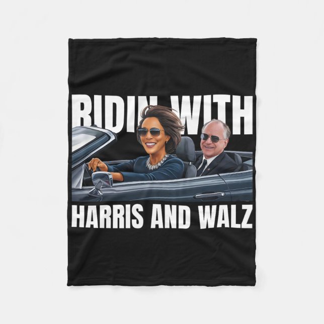 Med Harris och WAlzheimer President Kamala Harris Fleecefilt (Framsidan)