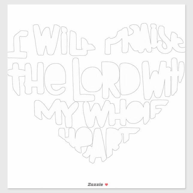 Med hela mitt hjärta klistermärken (Ark)