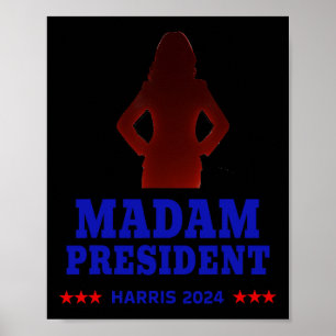 Med hennes fru talman Vote Kamala Harris 2024 R Poster