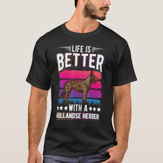 Med Hollandse Herder 1 T Shirt (Framsida)