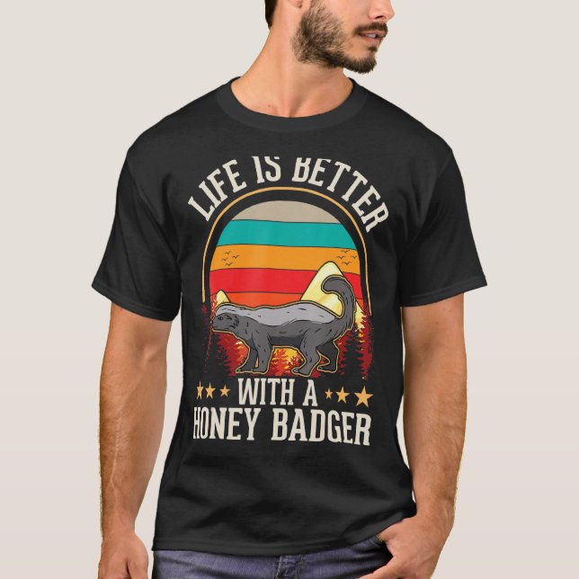 med Honey badger T Shirt (Framsida)
